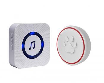 LIKEPAI Dog Doorbells for Potty Training-Wireless Dog Door Bell for Dog Puppy Training Sliding Door Go Outside Doorbell and Wate