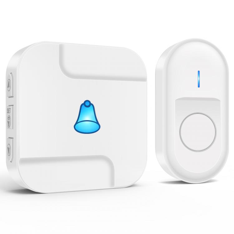 LIKEPAI Wireless Doorbell Waterproof 300M 55 Chime EU AU UK US Plug smart Door Bell battery AC 90V-250V 1 button 1 receiver N69D-W Wireless Doorbell 第1张
