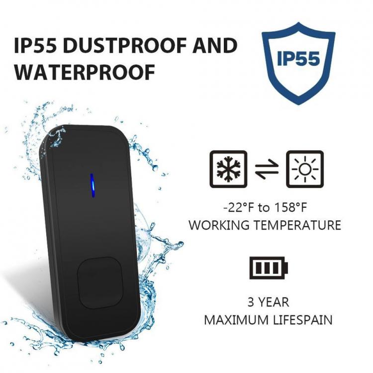 LIKEPAI wireless waterproof doorbell 55 kinds music Dingdong 300M Distance Ac Indoor Outdoor Buzzer Ring Deurbel Door Bell Chime N18K Wireless Doorbell 第4张