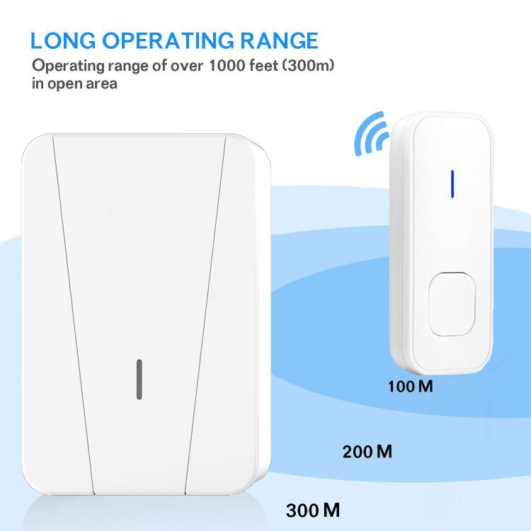 LIKEPAI wireless waterproof doorbell 55 kinds music Dingdong 300M Distance Ac Indoor Outdoor Buzzer Ring Deurbel Door Bell Chime N18K Wireless Doorbell 第5张