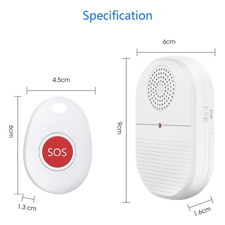 LIKEPAI Wireless elderly Vibration Alert Caregiver Pager Emergency Call Button System for Home Elderly/Senior at Home Call Button Transmitter 第10张
