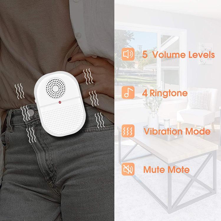 LIKEPAI Caregiver Pager Call Button elderly Wireless SOS Call Button Vibration Nurse Calling Alert System for Disabled Patient Call Button Transmitter 第5张