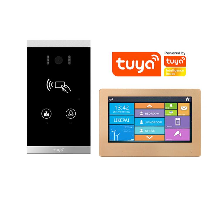 TuyaSmart restaurant calling system villa door walkie-talkie family residential apartment kit waterproof linkage unlock Tuya video intercom host Tuya video intercom host 第1张