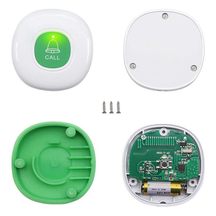 LIKEPAI personal alarm siren Panic Button Pager Smart Caregiver Call Button System with 1 Receiver + 3 Waterproof Transmitters Call Button Transmitter 第4张
