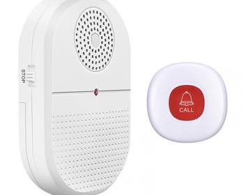 LIKEPAI 1 transmitter and 1 receiver Home wireless elderly one button help alarm call emergency response reminder