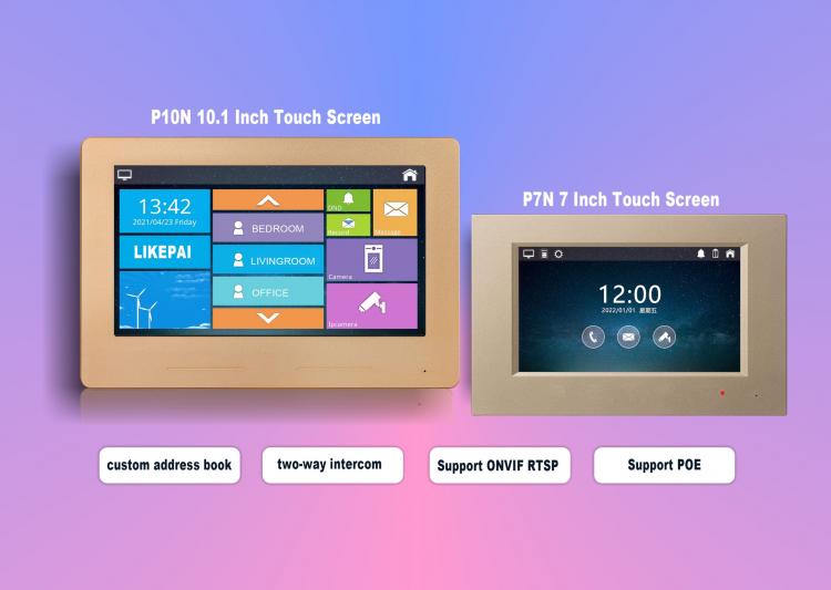 LIKEPAI P7008PD TuyaSmartLife villa two way audio intercom 7 Inch Indoor Screen Touch monitor Indoor Touch monitor 第2张