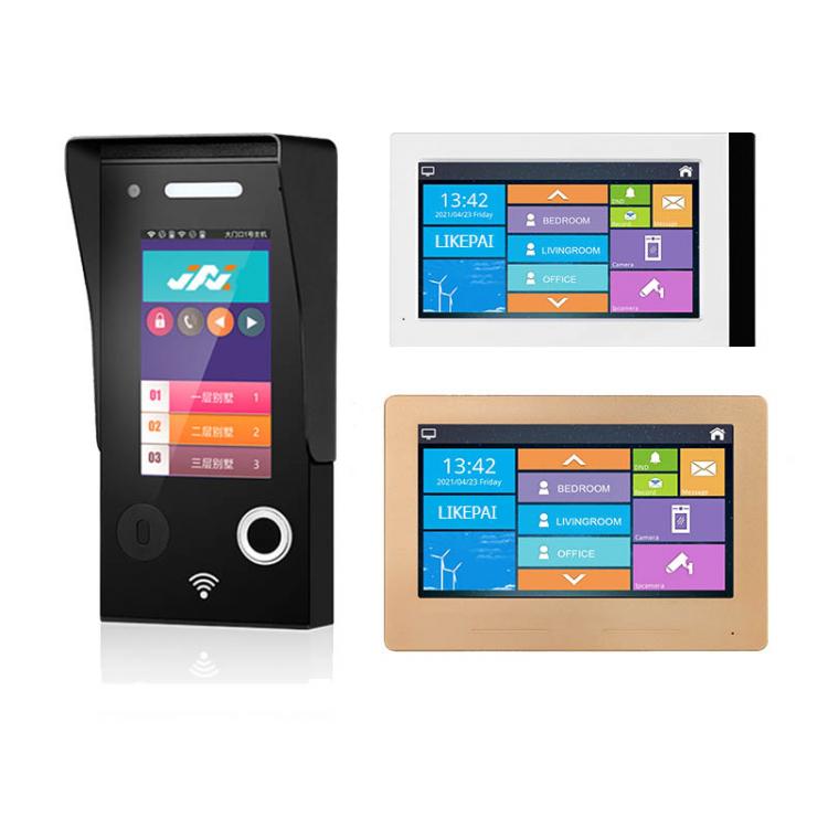 LIKEPAI Villa video intercom kit radar induction contact-free call fingerprint identification linkage unlock wired networking Tuya video intercom host 第1张-LIKEPAI LIKEPAI Villa video intercom kit radar induction contact-free call fingerprint identification linkage unlock wired networking Tuya video intercom host 第1张
