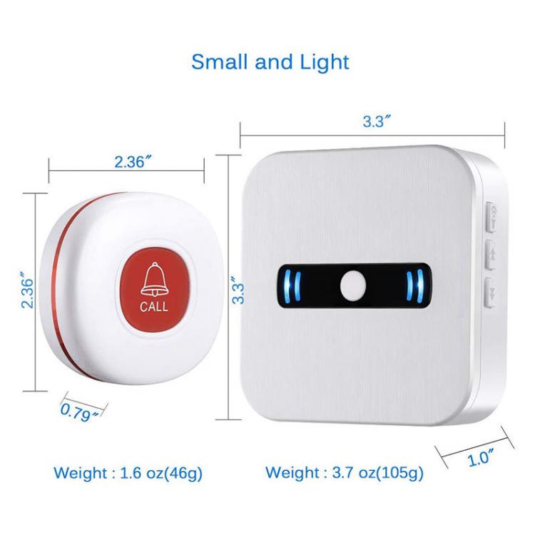LIKEPAI Transmitter Caregiver Pager Patient Call System Wireless Call Button for Elderly Patient Portable Receiver SOS Call Button Transmitter 第3张