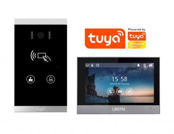 TuyaSmart villa door walkie-talkie family residential apartment video intercom kit waterproof linkage unlock