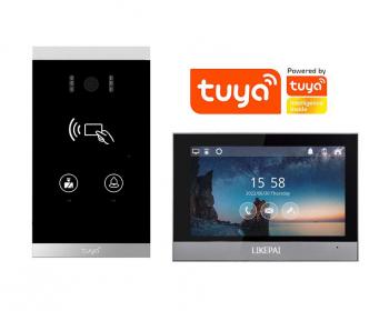 TuyaSmart villa door walkie-talkie family residential apartment video intercom kit waterproof linkage unlock
