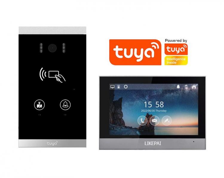 TuyaSmart villa door walkie-talkie family residential apartment video intercom kit waterproof linkage unlock Tuya video intercom host 第1张