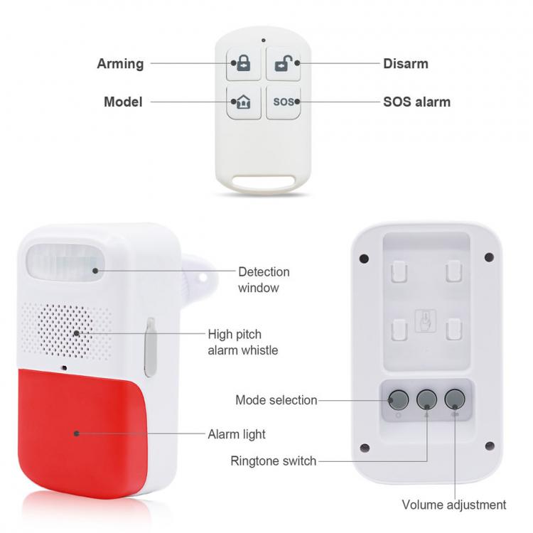 LIKEPAI PIR detection security alarm sensor for home customized OEM ODM motion sensor light switch led alarm light PIR Sensor Transmitter 第3张