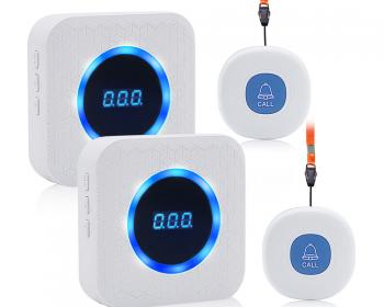 LIKEPAI Caregiver Pager Wireless Call Button Calling alarm System Patient for Elderly Attendant Patient Nurses