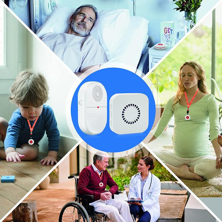 LIKEPAI Caregiver Pager Call Button elderly Wireless SOS Call Button Vibration Nurse Calling Alert System for Disabled Patient Call Button Transmitter 第4张