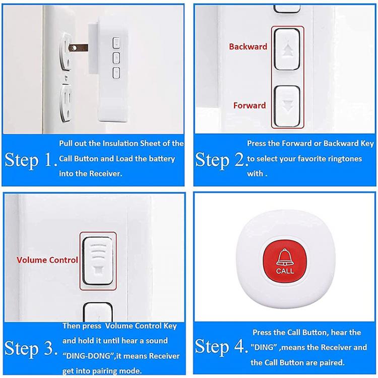 LIKEPAI personal alarm siren neighborhood alarm button key chain for elderly SOS personal small alarm siren safety security Call Button Transmitter 第8张