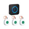 LIKEPAI personal alarm siren Panic Button Pager Smart Caregiver Call Button System with 1 Receiver + 3 Waterproof Transmitters