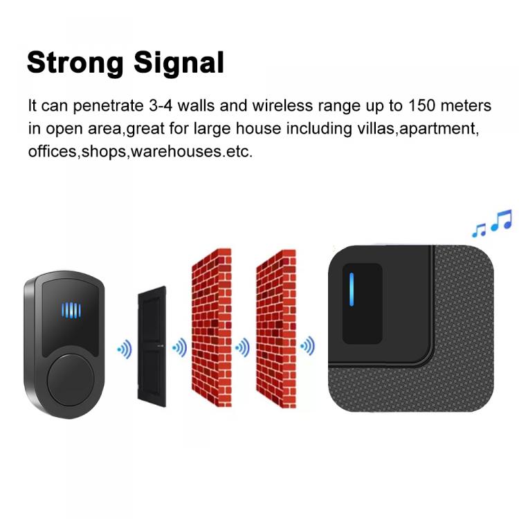 LIKEPAI Tuya smart Wireless Doorbell Waterproof Door Bell Chime Operating 1,000ft Range with 38 Melodies Mute Mode Door Chimes N60-G-B-1T1 Wireless Doorbell 第10张