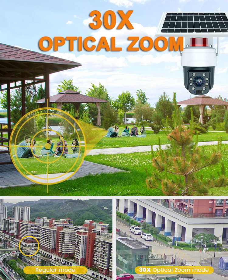 LIKEPAI 8MP 4K 30X Optical Zoom 4G WIFI Wireless Solar Power Outdoor PTZ Camera Night Vision Network IP Infrared Visionable 150m PTZ Camera 第4张