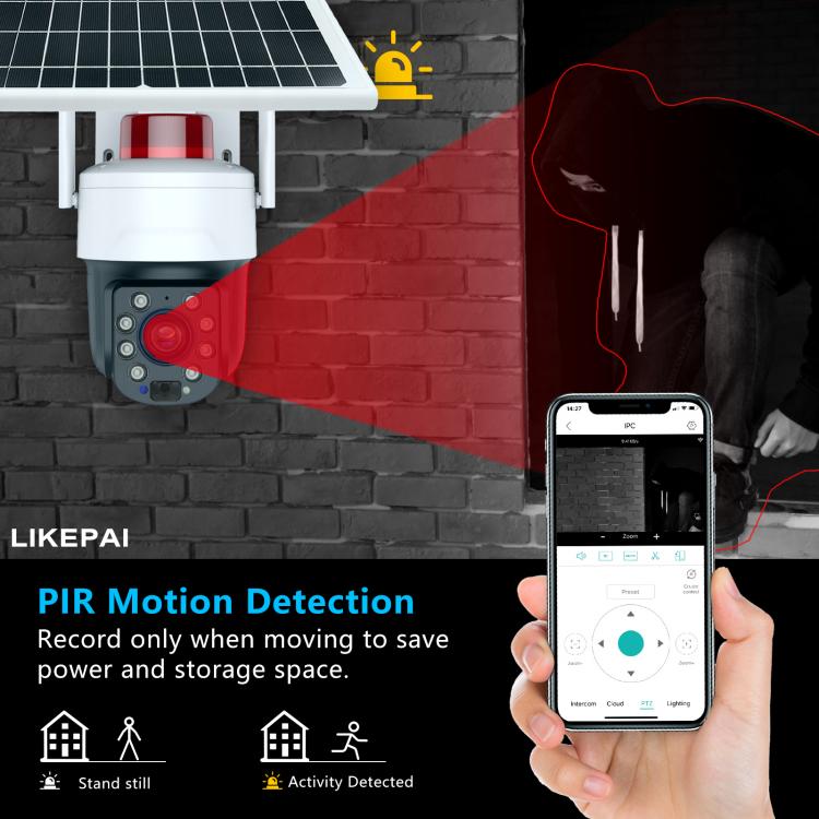LIKEPAI 8MP 4K 30X Optical Zoom 4G WIFI Wireless Solar Power Outdoor PTZ Camera Night Vision Network IP Infrared Visionable 150m PTZ Camera 第6张