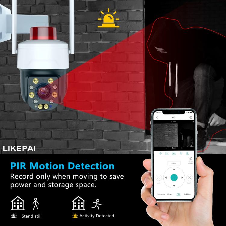 LIKEPAI 8MP 30X optical zoom IR 150m 4K night vision network wifi PTZ cam IP 4G wireless smart tuya outdoor ptz camera PTZ Camera 第5张