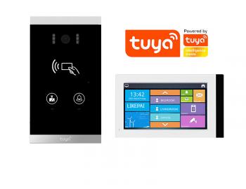 Video door phone intercom face recognition tuya smart villa Remote unlock access control system