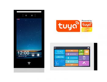 IC card password face recognition TUYA app indoor HD IPS touch screen linkage unlocking villa building set China factory H8Tuya