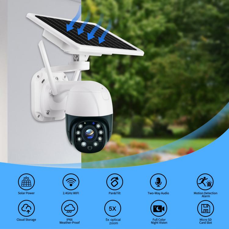 LIKEPAI TuyaSmart low-power 4G solar PTZ Camera 5X Zoom outdoor waterproof IP CCTV Night Vision WIFI Camera With 32G Sim Card News 第1张