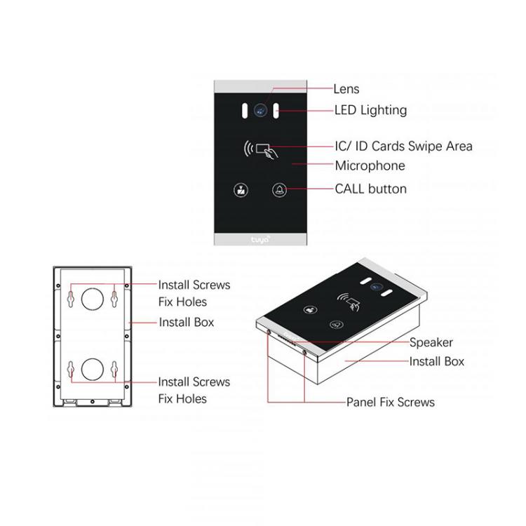 Video door phone intercom face recognition tuya smart villa Remote unlock access control system News 第3张