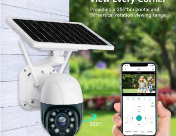 TUYA 4G WIFI Wireless Solar Camera Outdoor PTZ Monitoring 10X Optical Zoom Waterproof 3km Infrared Night Vision Security IPC Cam