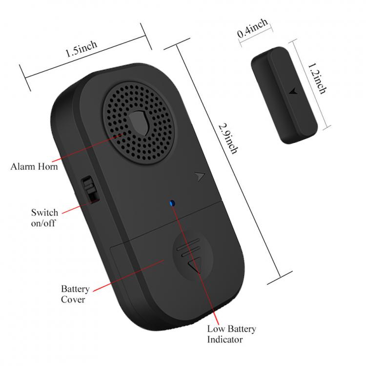 LIKEPAI wireless door sensors alarm 120db dependent automatic Entry Burglar door window alarm stop door alarm Door Sensor Transmitter 第7张