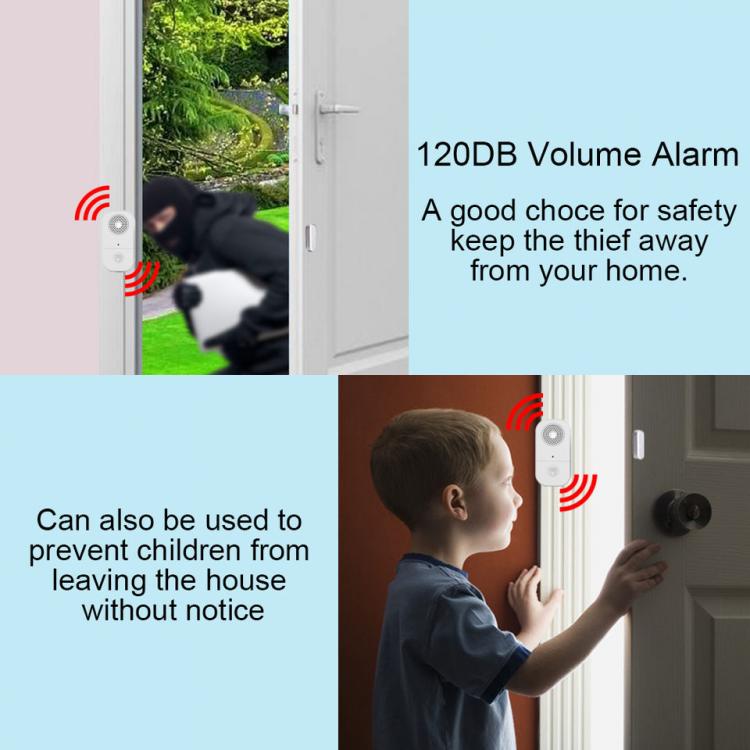 LIKEPAI wireless door sensors alarm 120db dependent automatic Entry Burglar door window alarm stop door alarm Door Sensor Transmitter 第4张