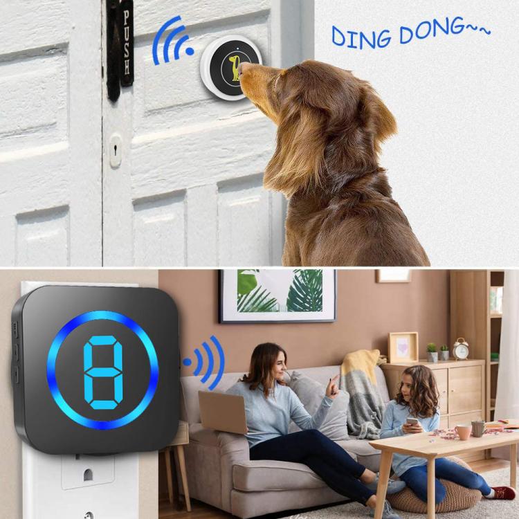 LIKEPAI Wireless Pets Doorbell Ring Bell Waterproof White And Black Optional older call bells baby sos calling Pet Touch Doorbell 第5张