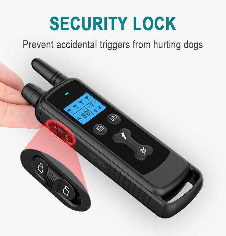 Dog Electric Training Collar 700m Remote Control Electronic Shock With Lock Mode Waterproof Dog Bark-stop Collar Set For Dogs Dog training collar 第17张