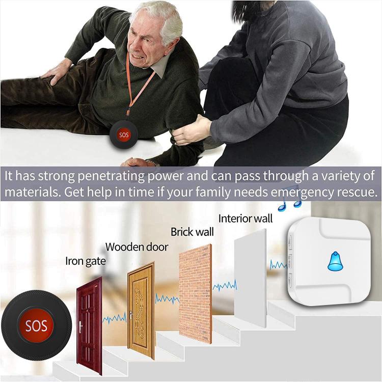 LIKEPAI SOS Pager Button Elderly Children Emergency Help Home Security Alarm System Waterproof Portable Wireless Doorbell News 第5张