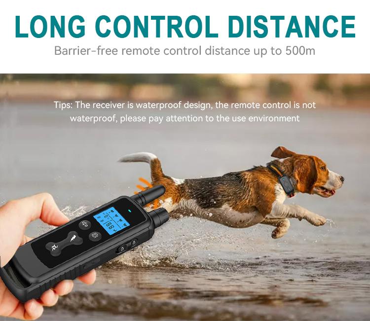Dog Electric Training Collar 700m Remote Control Electronic Shock With Lock Mode Waterproof Dog Bark-stop Collar Set For Dogs Dog training collar 第15张