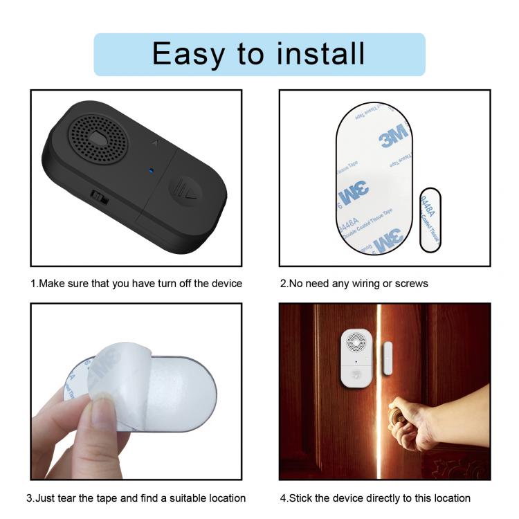 LIKEPAI wireless door sensors alarm 120db dependent automatic Entry Burglar door window alarm stop door alarm Door Sensor Transmitter 第8张