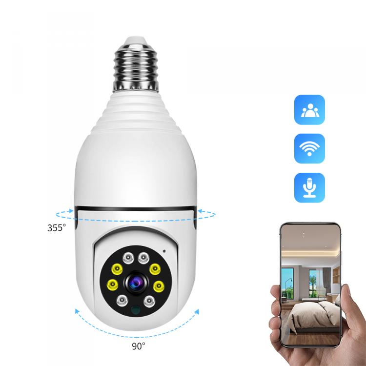 V380 Surveillance Security Cameras Shaped Bulb Night Vision Two-way Audio Outdoor Bulb Ip Cctv Wifi Ptz Camera PTZ Camera 第3张