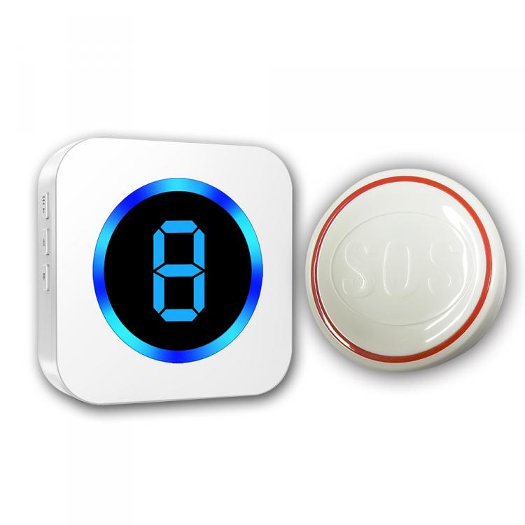 Elderly pregnant women pager SOS emergency help button call alarm home waterproof wireless doorbell multi-zone digital display Call Button Transmitter 第2张