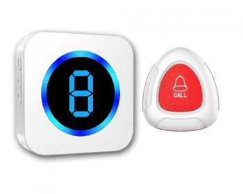 The elderly help button SOS pager emergency help alarm home wireless waterproof multi-zone digital display doorbell 55 ringtones