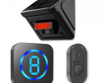 Driveway alarm outdoor yard garage PIR infrared sensor detection alarm equipment home security burglar system 300m distance